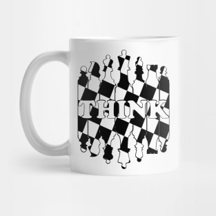 Chess Retro Sunset Think Active Mug